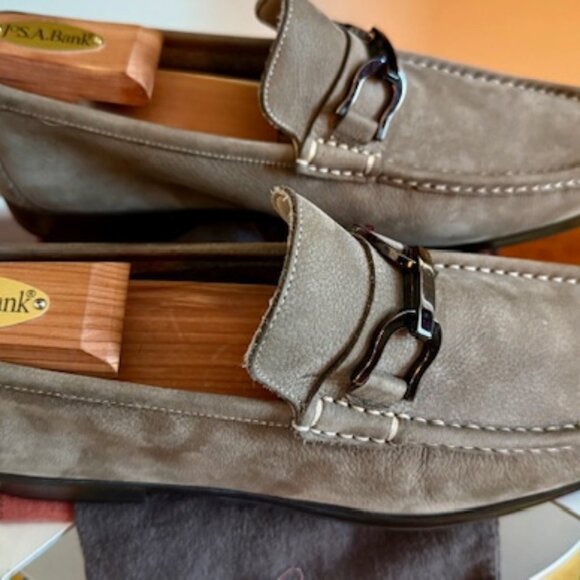 Bruno Magli Made In Italy Taupe Horse Bit Mikko Suede Loafers~SZ 9.5 M Excellent - Picture 6 of 9